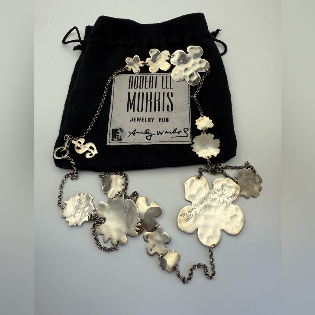 Rare Robert Lee Morris For Andy Warhol Ode To Spring Silver Necklace 450$